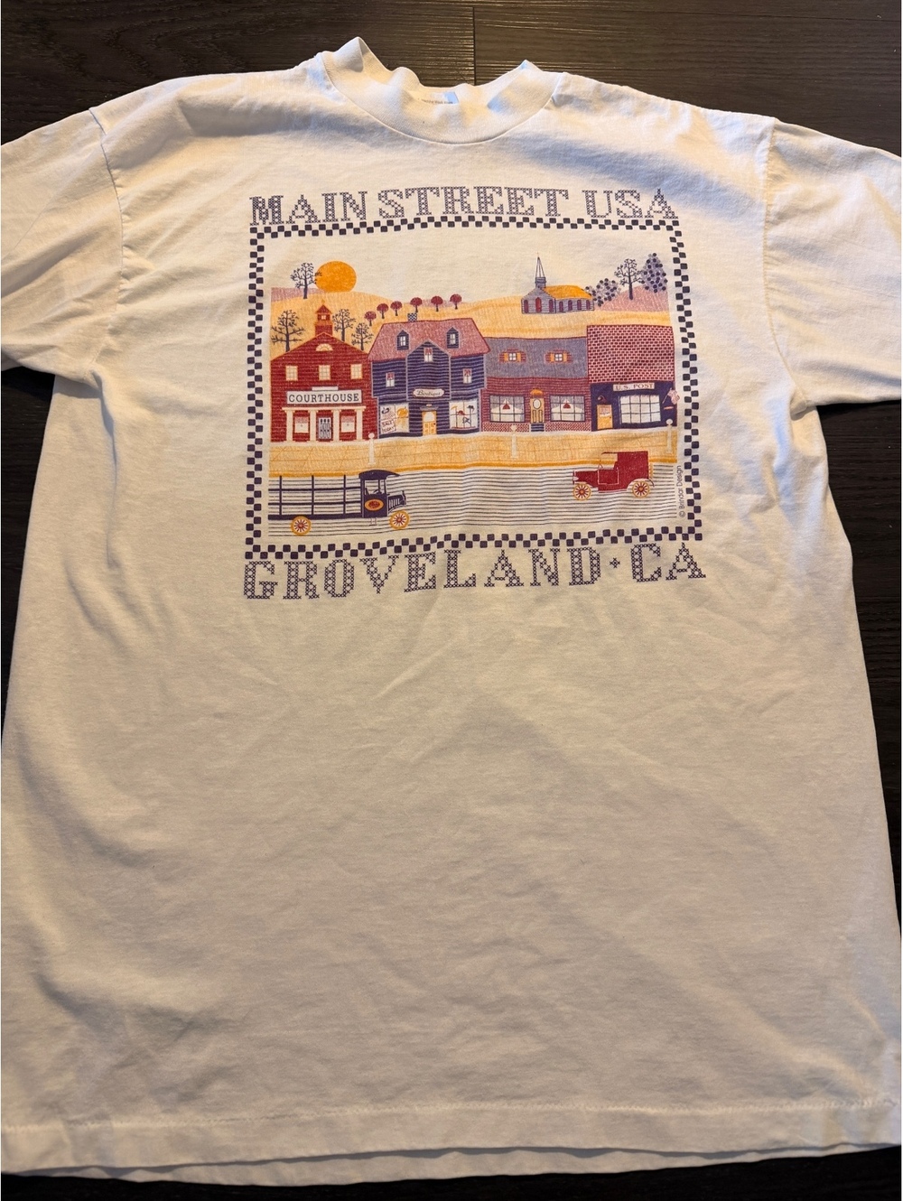 Vtg 90s Brindar Design Groveland CA Main Street Shirt L